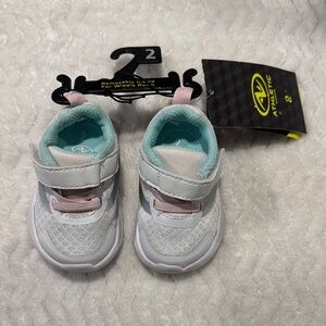 Size 2 Blue and Grey Infant Sneakers